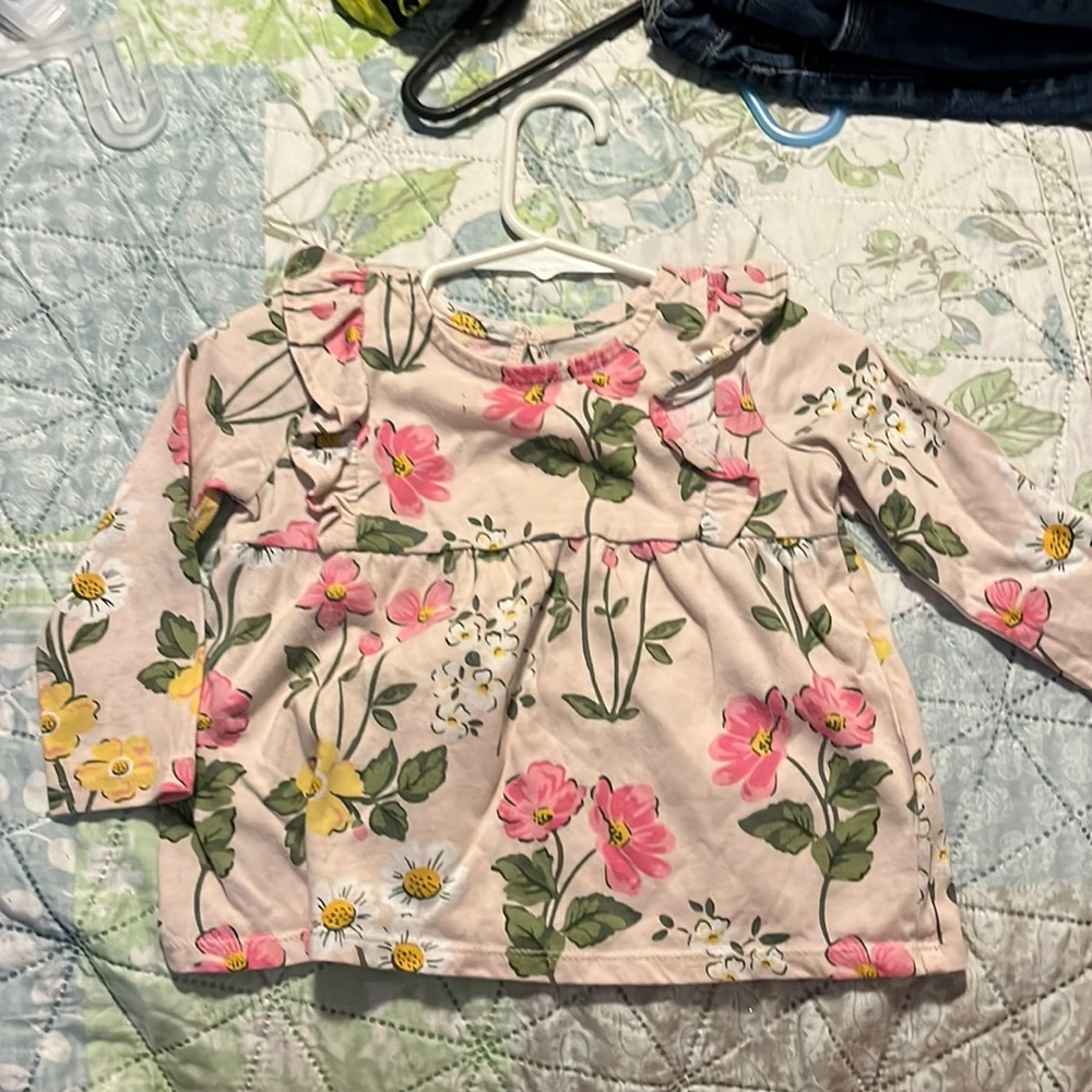 Floral, long sleeve shirt